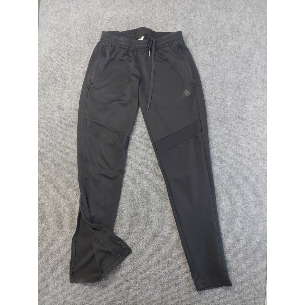 Adidas Track Pants Womens Small 6-8 Black‎ Zip Ankle Climacool Athletic Pockets